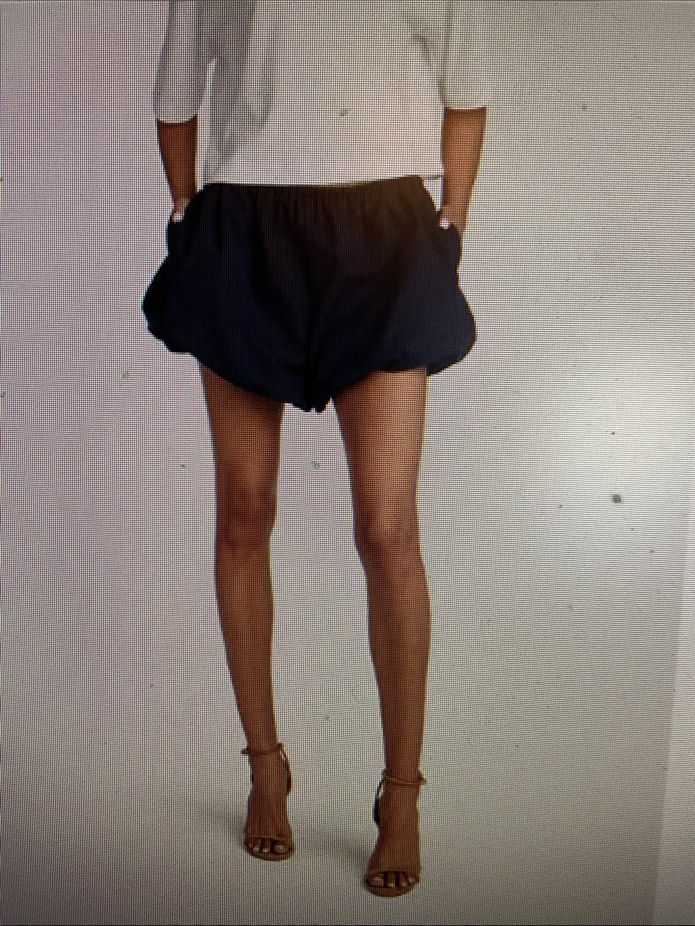 KBB by KAHLANA Women's Navy Blue Edgy Elastic Waistband Ballon Shorts Size L NWT